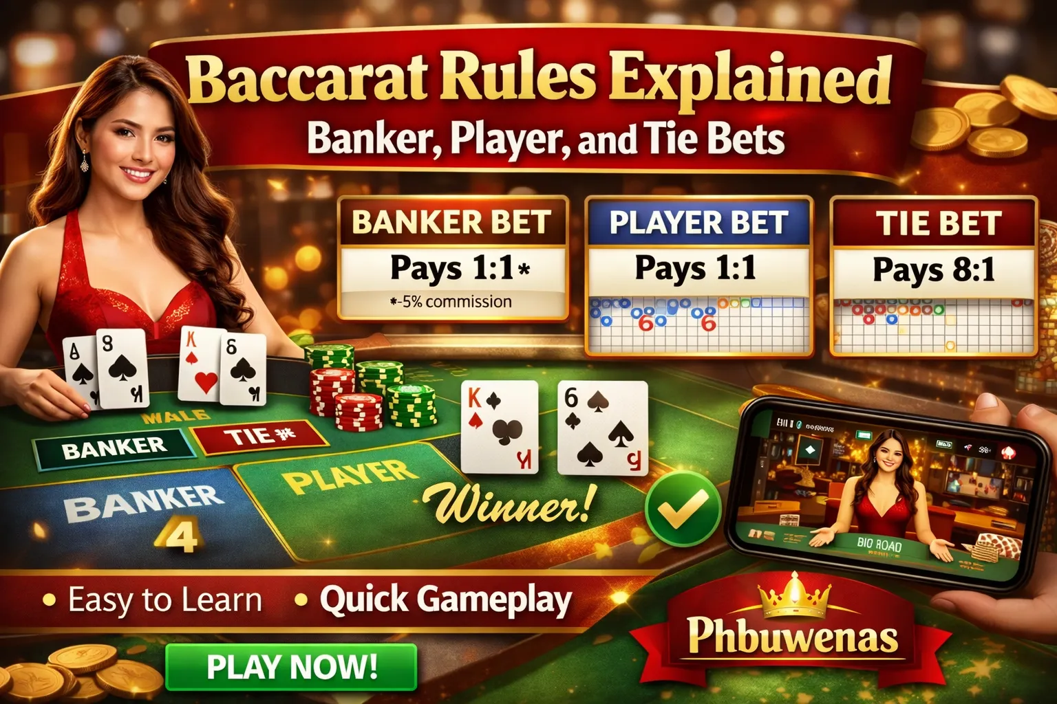 Complete Guide to Banker Player and Tie Baccarat Bets