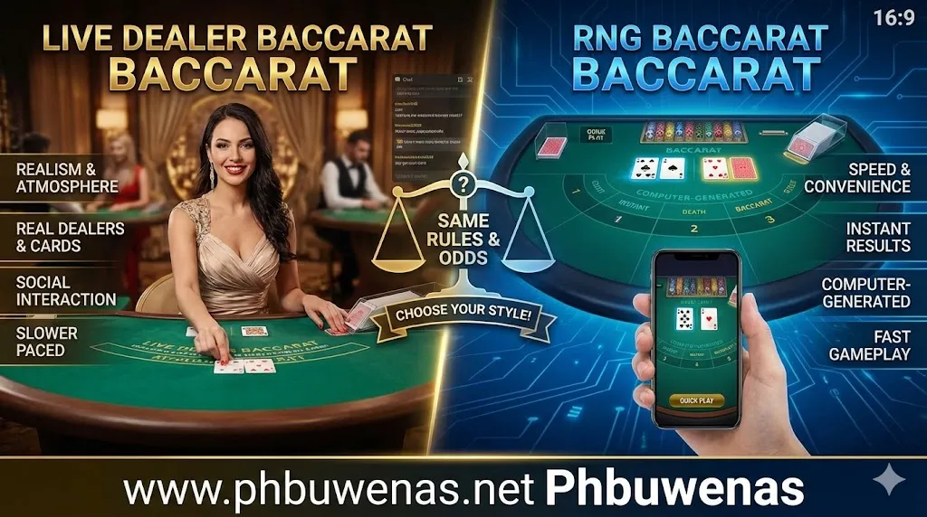 Live Dealer Baccarat vs RNG Baccarat Which Is Better