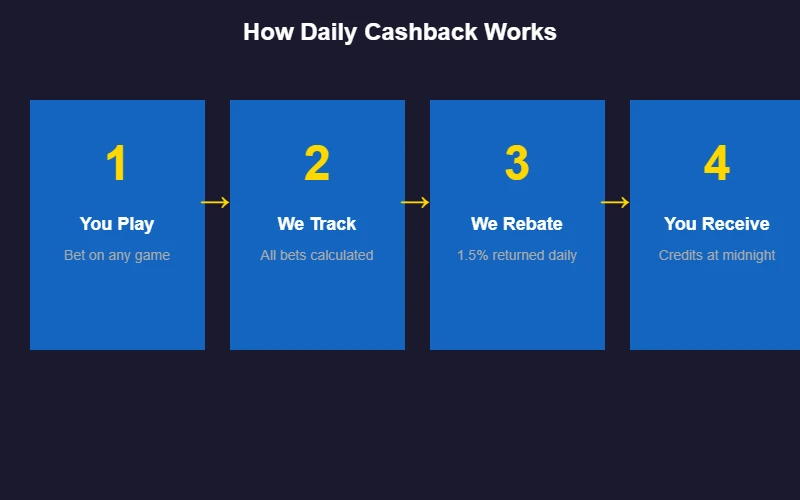 How daily cashback rebate works steps