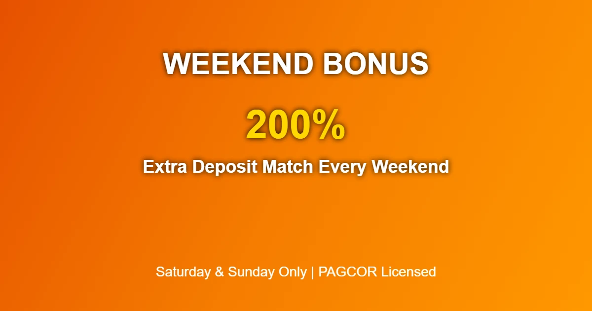 Phbuwenas Weekend Bonus: 200% Deposit Match