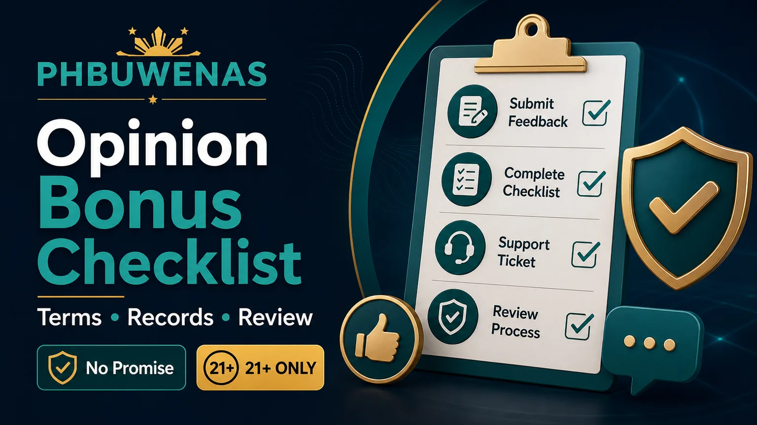 PHBUWENAS Opinion Bonus Checklist: Terms, Records, and Review Limits